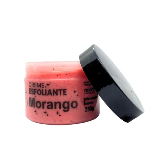 Imagem de Creme Esfoliante e Hidratante 2 em 1 Rosto e Corpo de Morango 250g