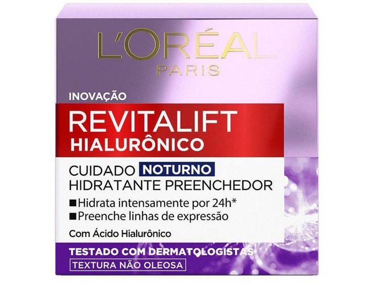 Imagem de Creme Facial Anti-idade Loreal Paris Revitalift - Hialurônico Noturno 49g