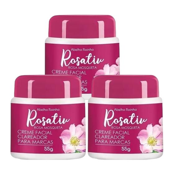 Imagem de Creme Facial Clareador De Marcas Rosa Mosqueta Rosativ - 3 unidades