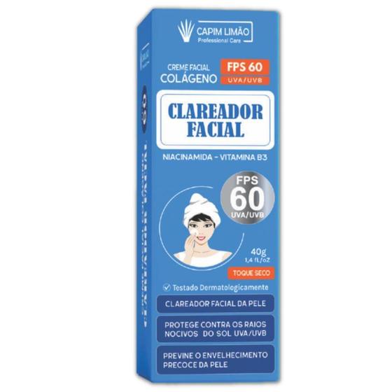 Imagem de Creme Facial Colágeno FPS 60 - Capim Limão