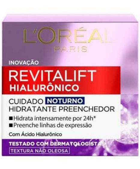 Imagem de Creme Facial L'Oréal Revitalift Hialurônico Noturno 49g