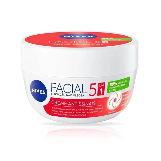 Creme Facial Nivea Antissinais Vitamina E 100g Imagem de Creme Facial Nivea Antissinais Vitamina E 100g