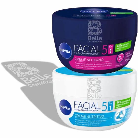 Imagem de Creme Facial Nivea Nutritivo e Noturno - 2 unidades