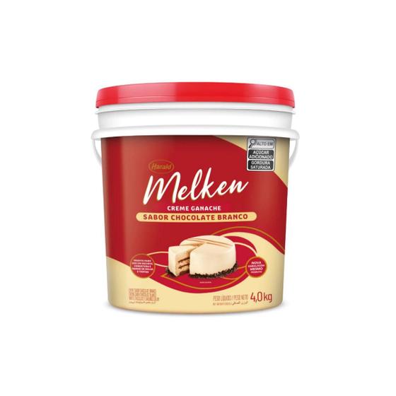 Imagem de Creme Ganache Melken sabor Chocolate Branco 4kg Harald