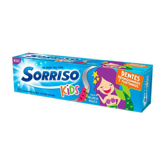 Creme Gel Dental Sorriso Kids Suave Proteção Anticárie 50g Menor preço em Creme Gel Dental Sorriso Kids Suave Proteção Anticárie 50g