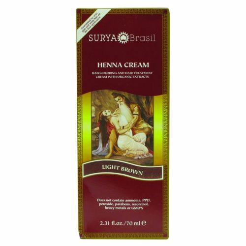 Imagem de Creme Henna Castanho Claro Surya Brasil - 2 Unidades (2,3 Oz cada)