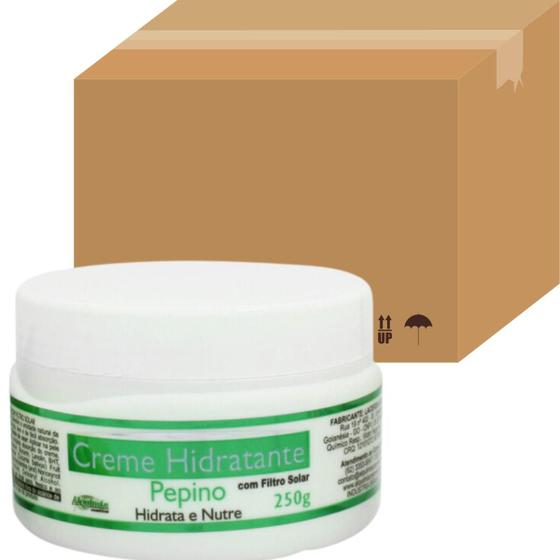 Imagem de Creme Hidratante Alquimia Cosméticos Pepino Pote 250g Kit 48 Unidades