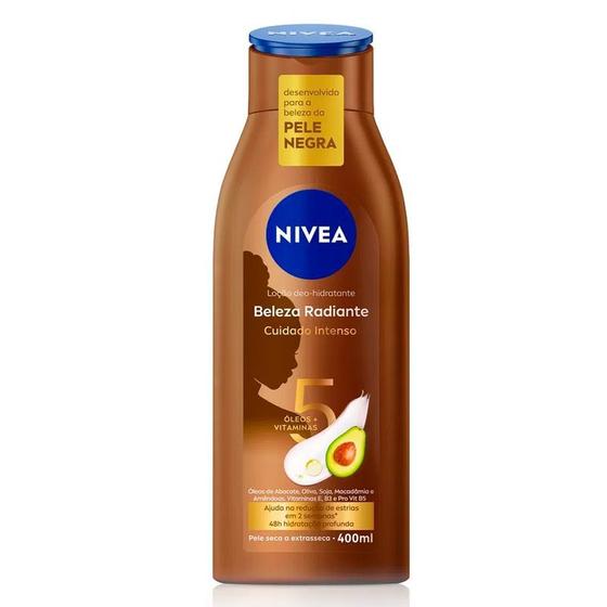 Creme Hidratante Corporal Nivea Beleza Radiante Cuidado Intenso 400ml Menor preço em Creme Hidratante Corporal Nivea Beleza Radiante Cuidado Intenso 400ml