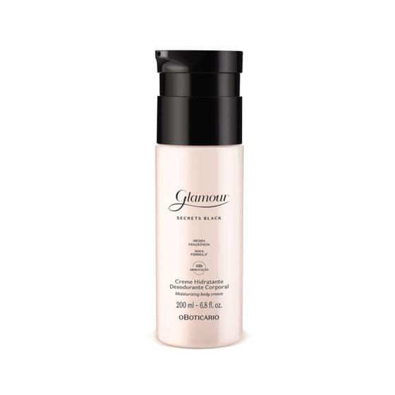 Imagem de Creme Hidratante Desodorante Corporal Glamour Secrets Black 200ml - O Boticário