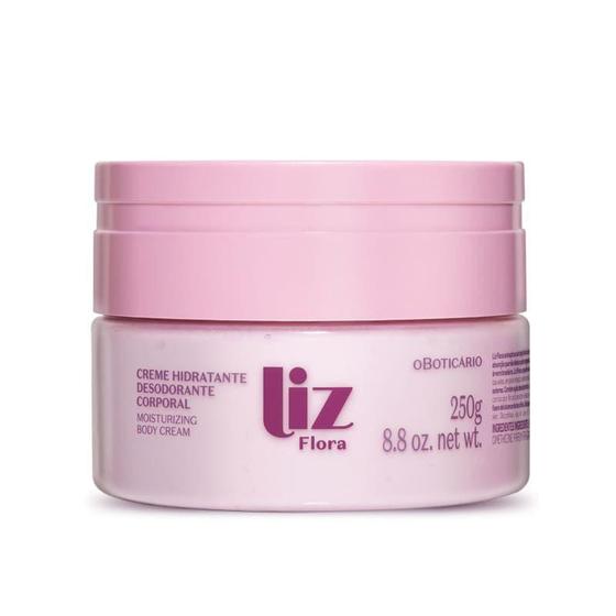 Imagem de Creme Hidratante Desodorante Corporal Liz Flora 250g Oboticário lançamento mulher Floral Mães