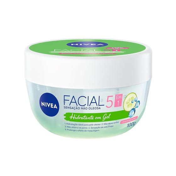 Creme Hidratante Facial Nivea Em Gel Fresh Pepino E Ácido Hialurônico ...