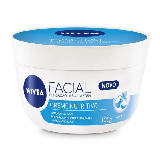 Creme Hidratante Facial Nivea Nutritivo Primer Pré Maquiagem 100g ...