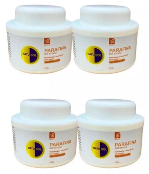 Imagem de CREME HIDRATANTE PARAFINA  COM ÓLEO DE COCO NATUSOL 240gr NATUFLORES KIT 4UND
