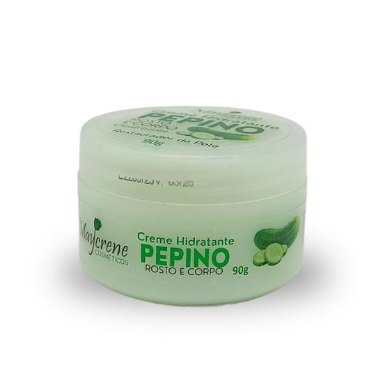 Imagem de Creme Hidratante Pepino 90g Maycrene - Refrescante e Amaciante Para Rosto e Corpo