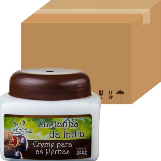 Imagem de Creme Hidratante San Jully Castanha da Índia Pote 240g Kit 60 Unidades