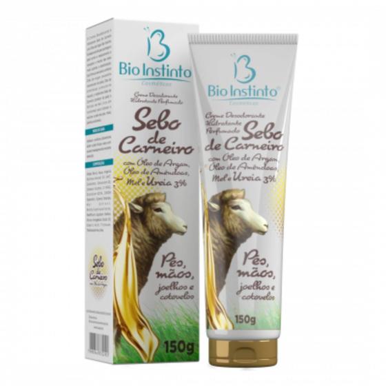 Imagem de Creme hidratante sebo de carneiro com oleo de argan 150g - bio instinto