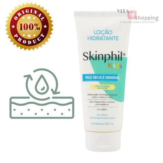 Imagem de Creme Hidratante Skinphil Kids, Hidratação profunda e suave.