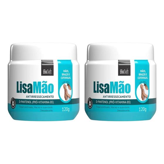 Imagem de Creme Lisa Maos Bio Soft 120g Antirressecamento - Kit C/ 2un