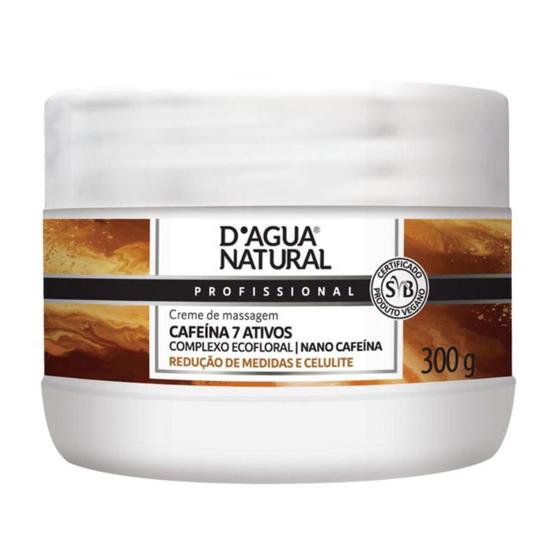 Imagem de Creme Massagem D'Agua Natural Redutor Medidas Cafeína 300g