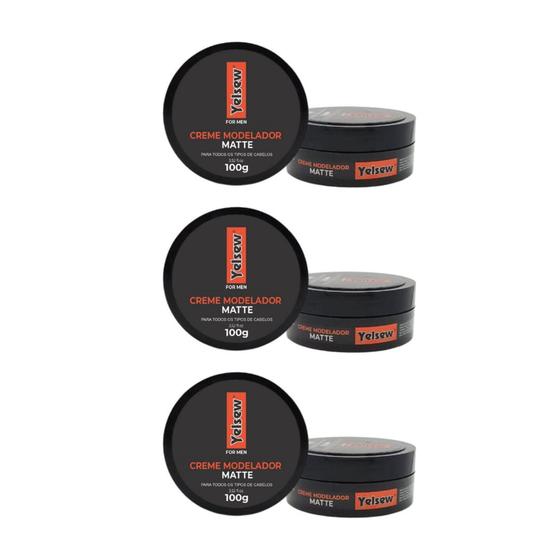 Imagem de Creme Modelador Matte 100g - Yelsew 3 unidades