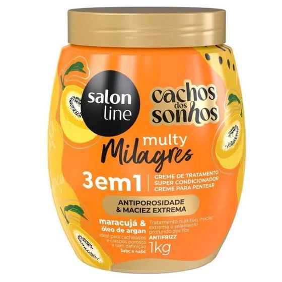 Imagem de Creme Multy Milagres Maracujá & Óleo De Argan 1kg - Salon Line