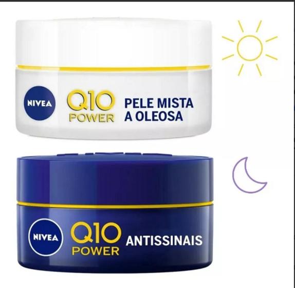 Imagem de Creme Nivea Power Q10 Dia E Creme Power Q10 Noite Pele Oleosa (2 produtos)