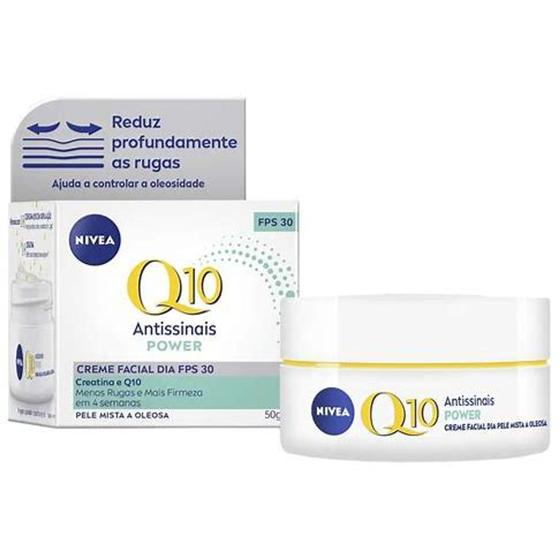 Imagem de Creme Nivea Q10 Power Dia FPS 30 Pele Mista a Oleosa Antirrugas 50g