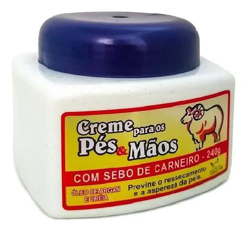 Imagem de Creme para Mãos e Pés Com Sebo De Carneiro San Jully 240g
