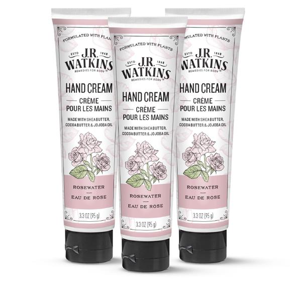 Imagem de Creme para Mãos J.R. Watkins - Hidratante Natural (100mL) - Pacote com 3