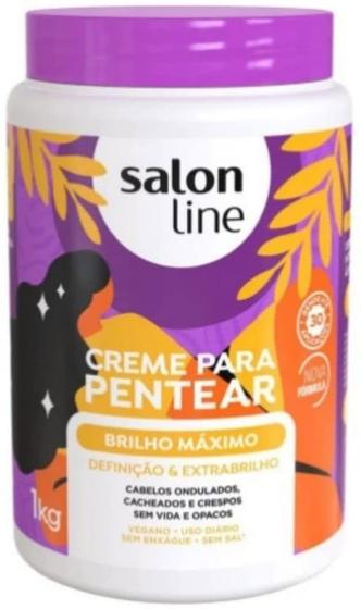 Imagem de Creme Para Pentear Brilho Máximo Salon Line 1kg
