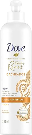 Imagem de Creme para Pentear Cabelo Cacheado Dove Texturas Reais 355ml