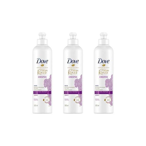 Imagem de Creme Para Pentear Dove 355Ml Crespo Texturas Reais - 3Un