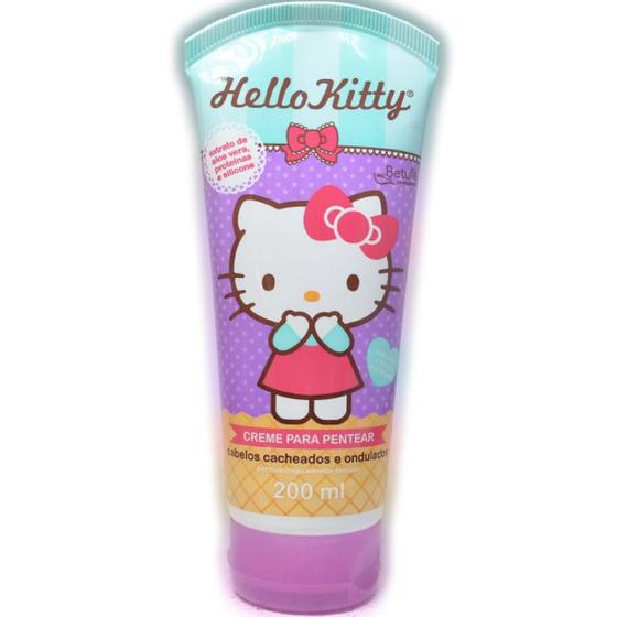 Imagem de Creme para pentear hello kitty cabelos cacheados e ond 200ml