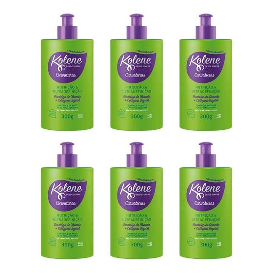 Imagem de Creme Para Pentear Kolene 300G Curvaturas - Kit Com 6Un