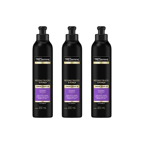 Imagem de Creme Para Pentear Leave-In Tresemme Reconst Força 200Ml-3Un