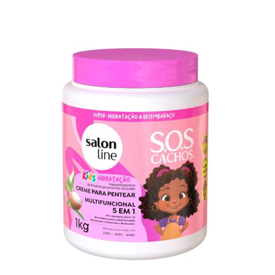 Imagem de Creme para Pentear Multifuncional 5 em 1 Salon Line SOS Cachos Kids 1kg