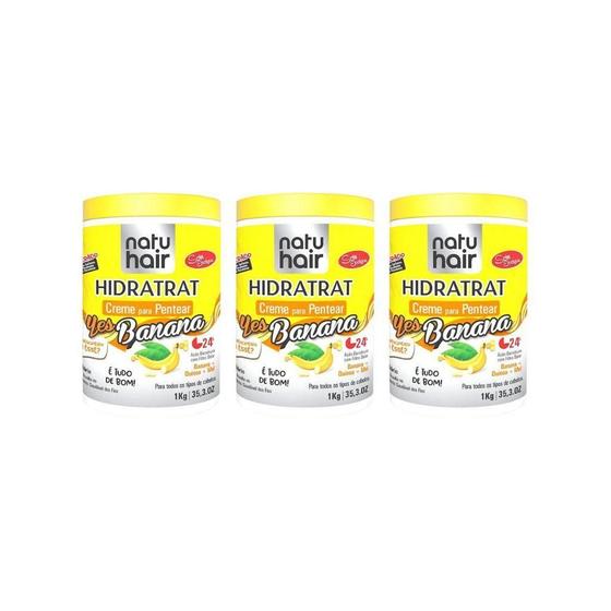 Imagem de Creme Para Pentear Natuhair 1K Yes Banana - Kit Com 3Un