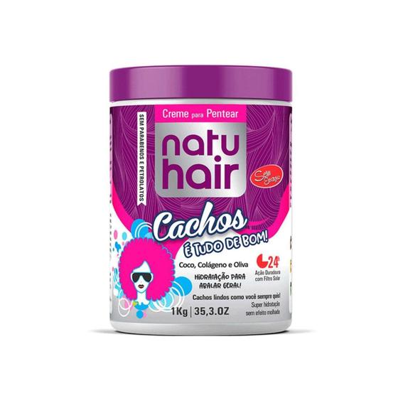 Creme para pentear natuhair cachos é tudo de bom 1kg natuhair Menor preço em Creme para pentear natuhair cachos é tudo de bom 1kg natuhair