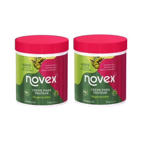 Imagem de Creme Para Pentear Novex 1Kg eite De Oliva E Alecrim - 2Un