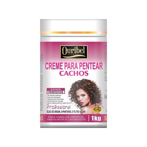 Imagem de Creme Para Pentear Ouribel 1kg Cachos