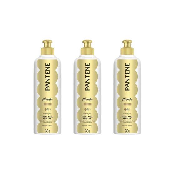 Imagem de Creme Para Pentear Pantene 240G Hidrata - Kit Com 3Un