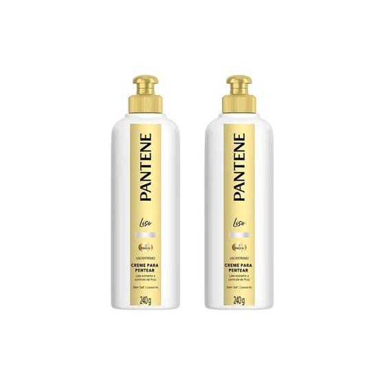 Imagem de Creme Para Pentear Pantene 240G Liso Extremo - Kit Com 2Un