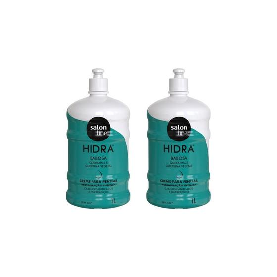 Imagem de Creme Para Pentear Salon Line 1 Lt Hidra Babosa - Kit C/2Un