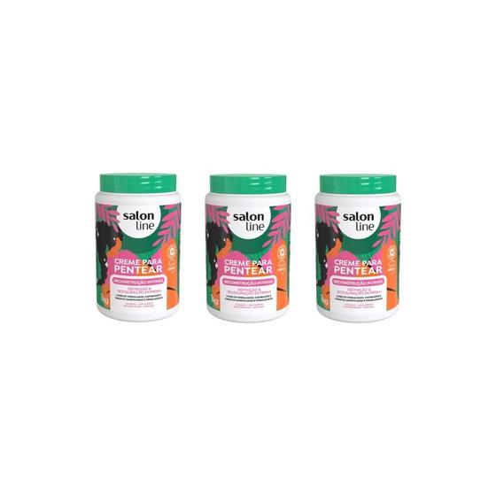 Imagem de Creme Para Pentear Salon Line 1Kg Reconstrução Intensa - 3Un