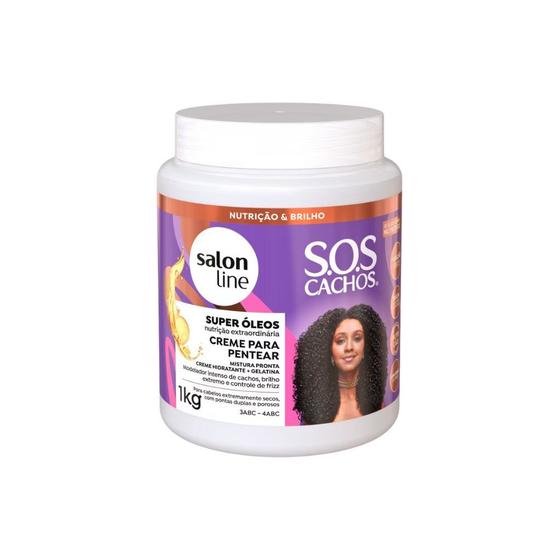 Imagem de Creme Para Pentear Salon Line 1kg Sos Cachos Super Oleos