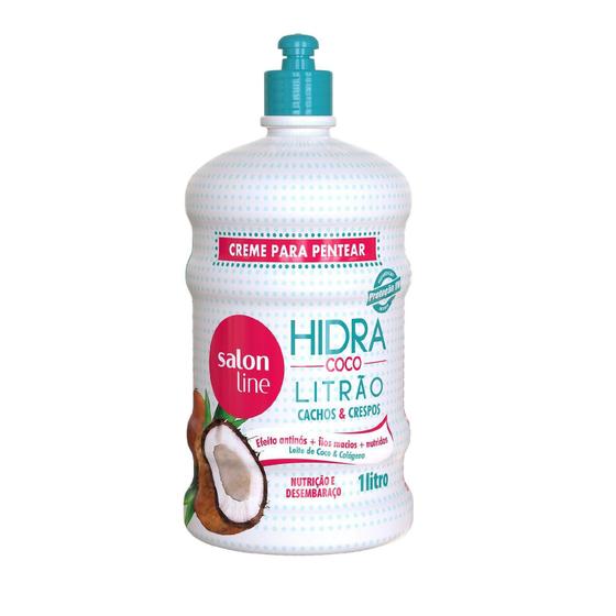 Imagem de Creme Para Pentear Salon Line Hidra Coco Litrão 1L