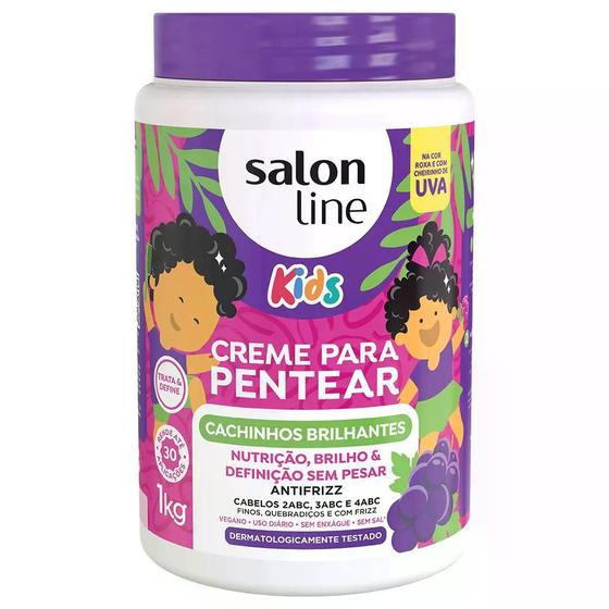 Imagem de Creme para pentear salon line kids cachinhos brilhante 1kg