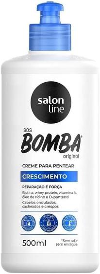 Imagem de Creme para Pentear Salon Line S.O.S Bomba Original Cabelos Ondulados e Cacheados 300ml