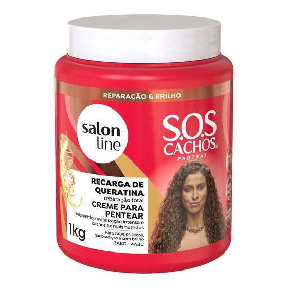 Imagem de Creme Para Pentear Salon Line SOS Rícino E Queratina 1kg