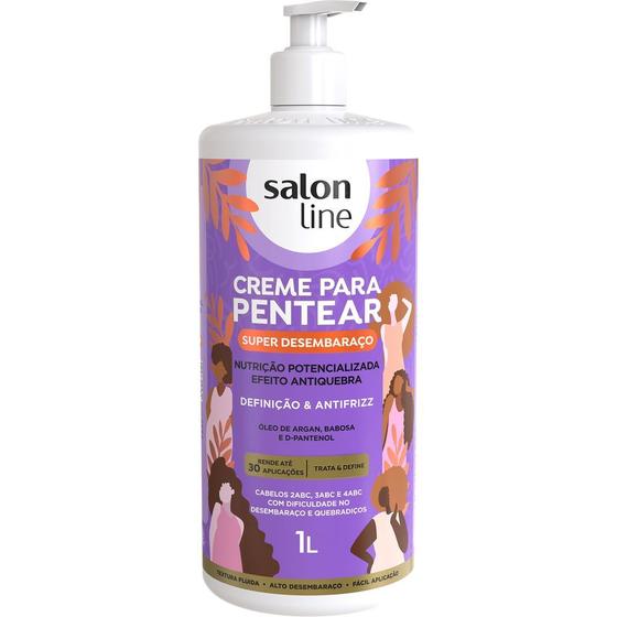 Imagem de Creme Para Pentear Salon Line Super Desembaraço 1L